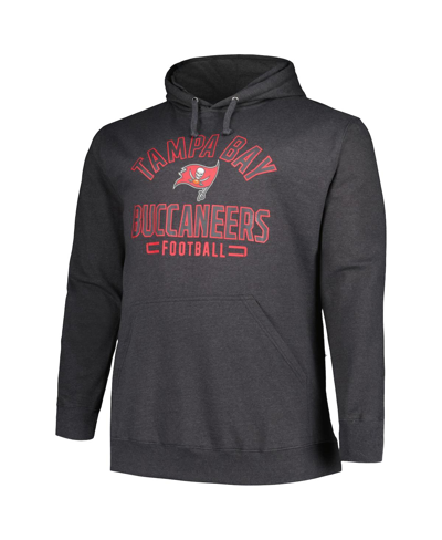 Fanatics Branded Heather Charcoal Tampa Bay Buccaneers Big & Tall Pullover Hoodie In Heather Charcoal