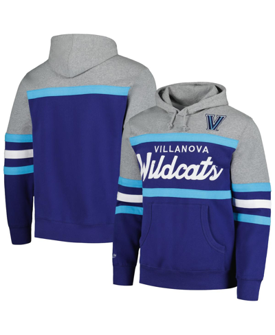 Shop Mitchell & Ness Men's  Navy Villanova Wildcats Head Coach Pullover Hoodie