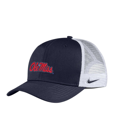Shop Nike Men's  Navy Ole Miss Rebels Classic99 Trucker Adjustable Hat