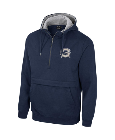 Colosseum Navy Georgetown Hoyas Team Half-zip Pullover Hoodie In Navy