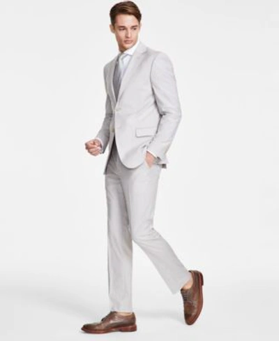 Shop Dkny Mens Modern Fit Natural Neat Suit Separates