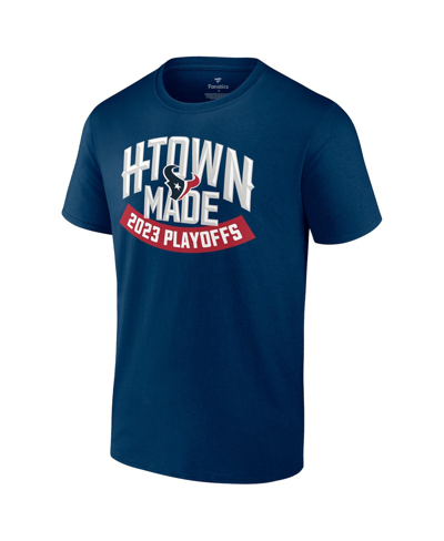 Shop Fanatics Men's  Navy Houston Texans 2023 Nfl Playoffs H-town Made T-shirt