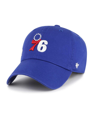 47 Brand Women's ' Royal Philadelphia 76ers Confetti Undervisor Clean Up Adjustable Hat In Royal