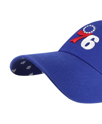 47 Brand Women's ' Royal Philadelphia 76ers Confetti Undervisor Clean Up Adjustable Hat In Royal