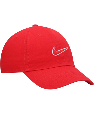 Shop Nike Men's  Red Heritage86 Essential Logo Adjustable Hat