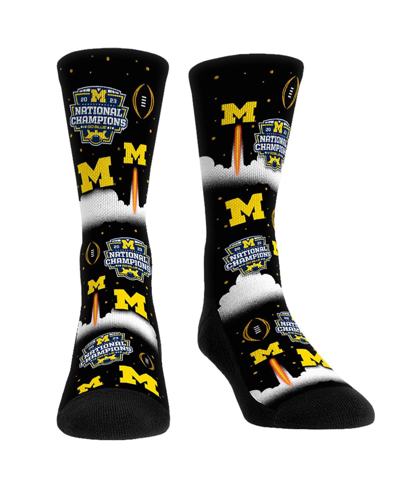 Rock 'em Men's And Women's  Socks Navy Michigan Wolverines College Football Playoff 2023 National Cha In Navy