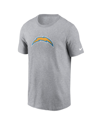 Shop Nike Men's  Gray Los Angeles Chargers Logo Essential T-shirt
