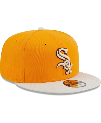 Shop New Era Men's  Gold Chicago White Sox Tiramisu 9fifty Snapback Hat