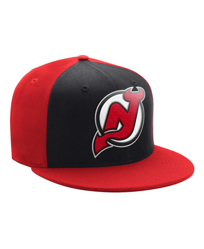 Shop Starter Men's  Black, Red New Jersey Devils Logo Two-tone Snapback Hat In Black,red