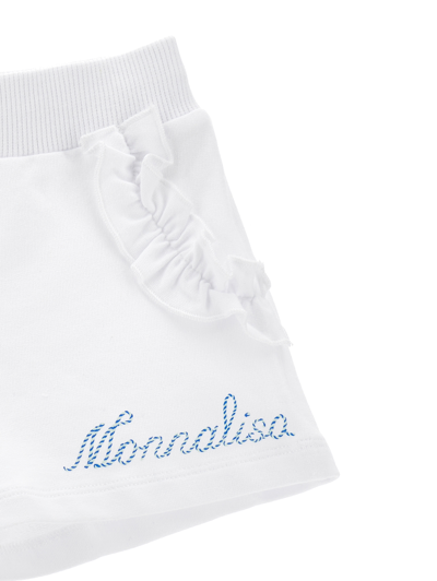 Monnalisa Fleece Shorts With Ruffles In 0090