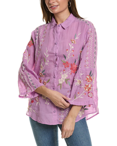 Shop Johnny Was Cherri Kimono Sleeve Shirt In Purple