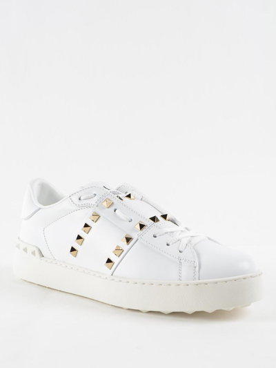 Shop Valentino 11. Rockstud Untitled Sneakers In White