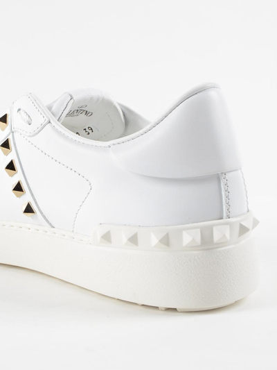 Valentino White Rockstud Untitled Sneakers In White