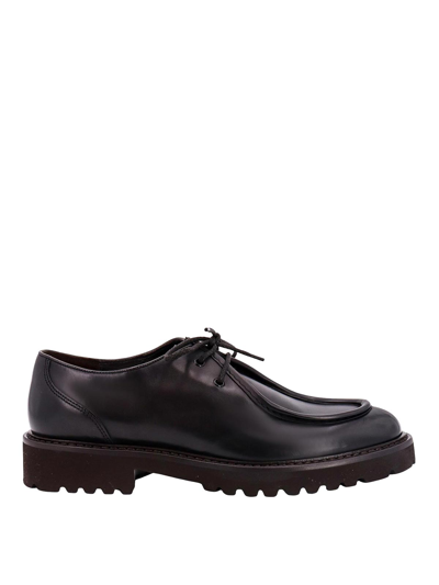 Shop Doucal's Leather Lace-up Shoe In Brown