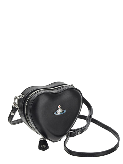 Shop Vivienne Westwood Heart Bag In Black