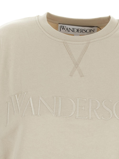 Shop Jw Anderson Logo Sweatshirt In Beige