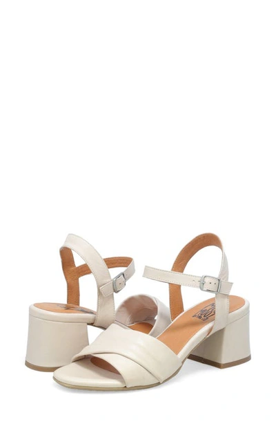 Miz Mooz Bela Block Heel Sandal In Cream