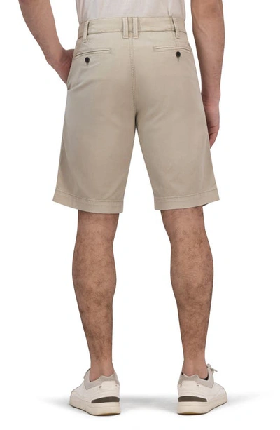 Shop Lucky Brand Stretch Twill Flat Front Shorts In Moonstruck