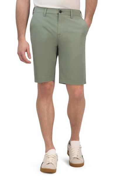 Shop Lucky Brand Stretch Twill Flat Front Shorts In Green Bay