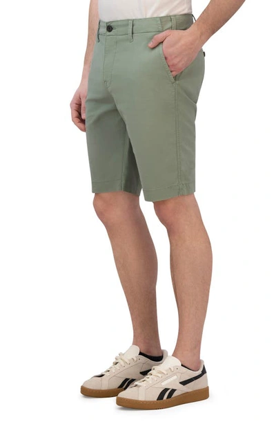 Shop Lucky Brand Stretch Twill Flat Front Shorts In Green Bay