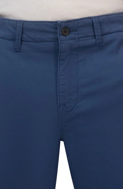 Shop Lucky Brand Stretch Twill Flat Front Shorts In Dark Denim
