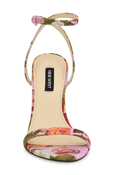 Shop Nine West Reina Ankle Strap Sandal In Medium Pink