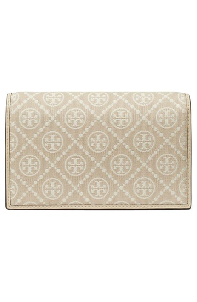 Tory Burch T Monogram Wallet On A Chain In Ivory