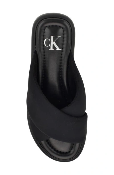 Shop Calvin Klein Evey Slide Sandal In Black