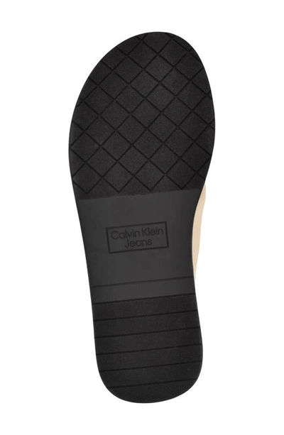 Calvin Klein Evey Slide Sandal In Light Natural