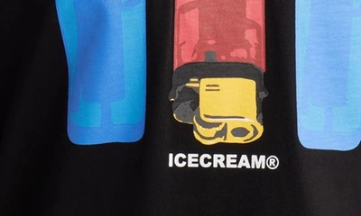 Shop Icecream Flame On Graphic T-shirt In Black