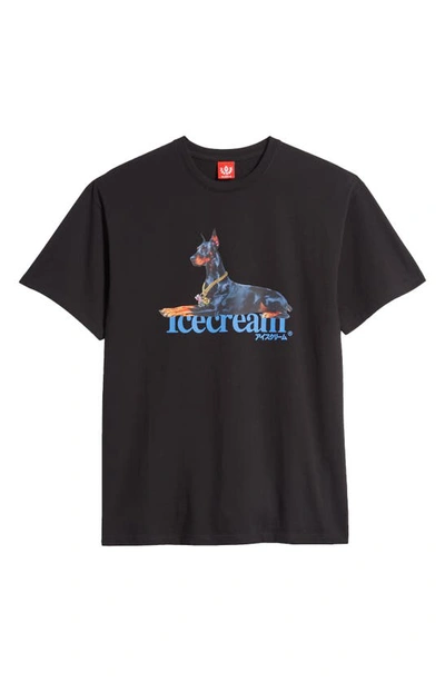 Shop Icecream Sit Graphic T-shirt In Black
