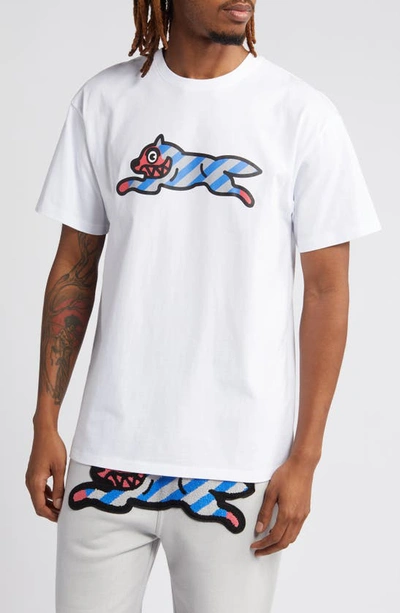 Shop Icecream Yikes Stripes Cotton Graphic T-shirt In White