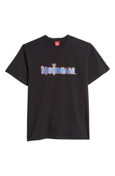 Shop Icecream Word Graphic T-shirt In Black
