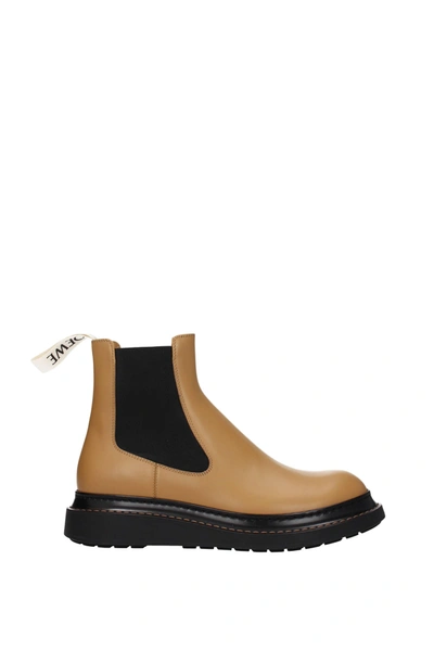 Shop Loewe Ankle Boot Chelsea Leather Brown Hot Desert
