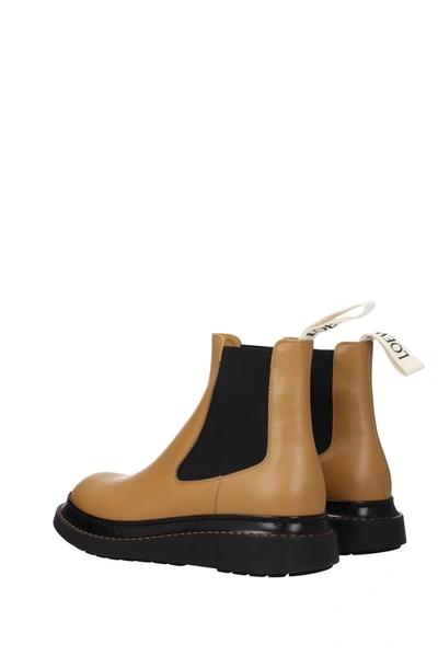 Shop Loewe Ankle Boot Chelsea Leather Brown Hot Desert