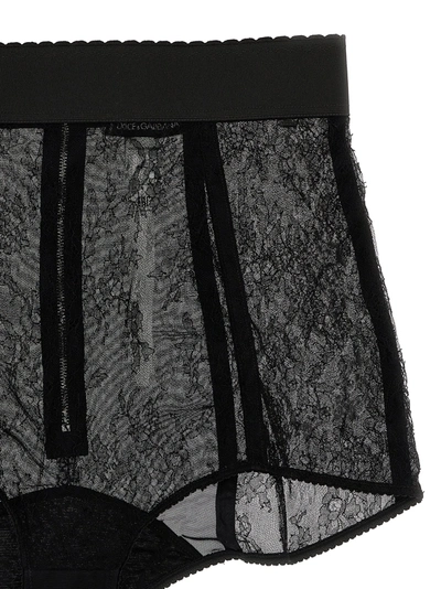 Shop Dolce & Gabbana Lace Culottes Underwear, Body Black