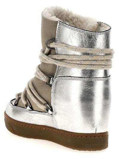 Shop Isabel Marant Nowles Boots, Ankle Boots Silver
