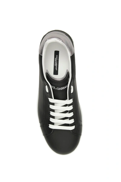 Shop Dolce & Gabbana Portofino Leather Sneakers