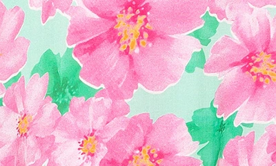 Shop Alexia Admor Iris Smocked Short Sleeve Midi Dress In Pink Floral