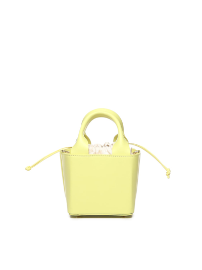 Shop Date Cube Bag In Leather In Yellow
