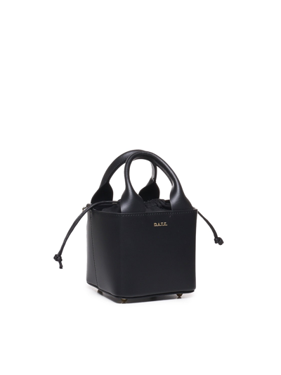 Shop Date Cube Bag In Leather In Black