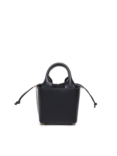Shop Date Cube Bag In Leather In Black