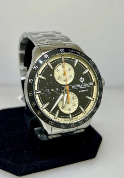Pre-owned Baume Et Mercier Baume & Mercier Clifton Automatic Chronograph Black Dial Men's Watch M0a10435