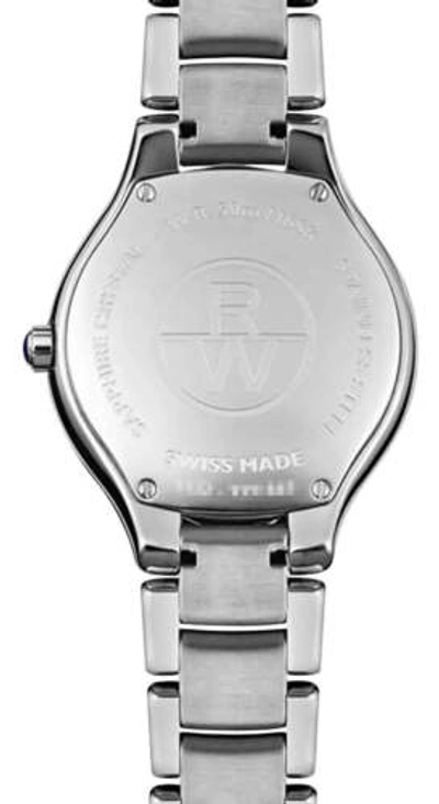 Pre-owned Raymond Weil Noemia Steel Blue Dial Diamonds Quartz Womens Watch 5132-st-50181