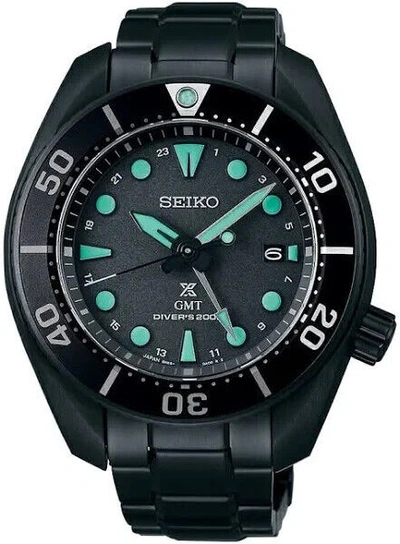 Pre-owned Seiko Prospex Sbpk007 Men's Watch The Black Series Night Vision 2024 Waterproof