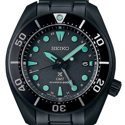 Pre-owned Seiko Prospex Sbpk007 Men's Watch The Black Series Night Vision 2024 Waterproof