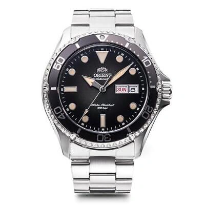 Pre-owned Orient Sports Rn-aa0810n Black Automatic Mechanical Diver 200m Men Watch Japan