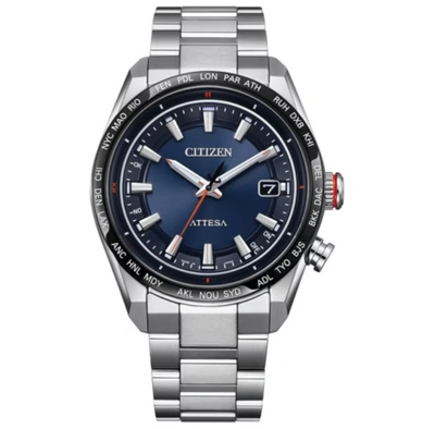 Pre-owned Citizen Attesa Cb0287-68l Attesa Photovoltaic Eco-drive Radio Japan Import