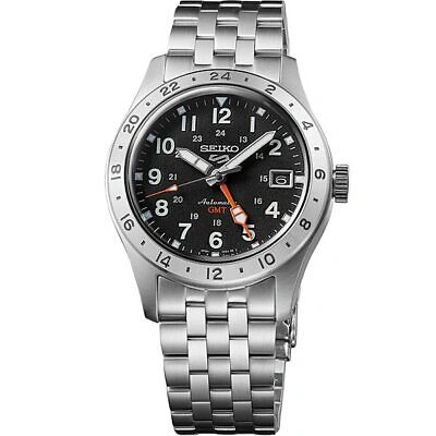 Pre-owned Seiko 5 Sports Field Gmt Sports Sbsc011 Men's Watch Mechanical Automatic Black
