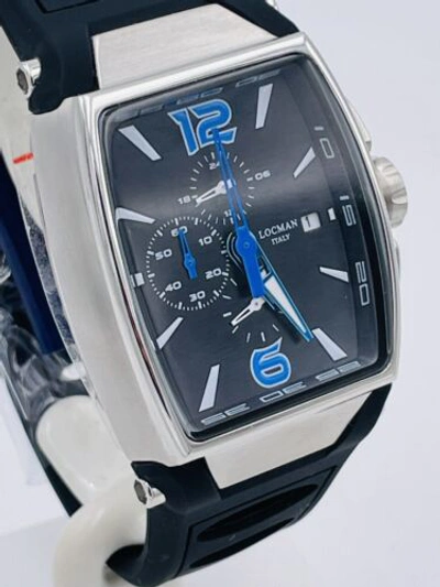 Pre-owned Locman Tremila Chrono Watch 550kbk/498 Titanium/rubber Discounted